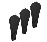 Didiseaon Oxford Cloth Single Tennis Racket Cover Bag, Shoulder Carry 3pcs | Water-resistant, Abrasion Resistant, Holds up 2 Rackets, Wide Padded Strap, Black