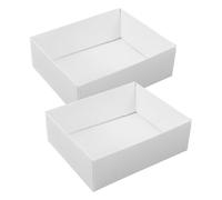 Didiseaon Paper Wrap Box Easy Carrying Storage Box White Elegant with Top and Bottom Cover Design for Occasion, Party Favor Or On-the-go Gifting