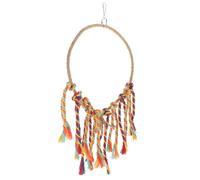 Didiseaon Parrot Swing Perch Stand with Hemp Rope for Pet Birds Sturdy Bird Play Stand Providing Exercise and Dental Oral Care Suitable for Cockatiels and Budgerigars