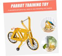 Didiseaon Parrot Training Bike Large Bird Plaything for Physical Exercise and Intelligence Development Portable Lightweight Educational Puzzle for Macaw Budgie Cockatiel and Conures