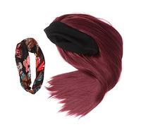 Didiseaon Part Lace Wig Headgear Women Straight Hair Wig Supplies Retro Style for Daily Wear