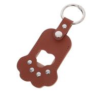 Didiseaon Paw Shaped Pet Hair Holder Keychain PU Leather Memorial Pendant with Photo Storage Versatile Keepsake for Dogs and Cats Thoughtful Pet Souvenir for Cherished Memories