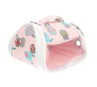 Didiseaon Pet Carrier Hamster Travel Bag with Detachable Washable Cover Pink Rabbit Velvet Small Size Squirrel Outgoing Bag for Four Seasons