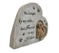 Didiseaon Pet Monument Dog Memorial Stone Resin Outdoor Pet Grave Markers for Garden Decor Resin Stone