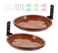 Didiseaon Plastic Bird Feeder with Bird Bath Bowl Decorative Foldable Design Simple Shape for Tree and Backyard and Bathing Tray