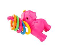 Didiseaon Plastic Ring Toss Game for Outdoor Pink Elephant Style with Rings for Hand Eye Coordination Indoor Garden Carnival