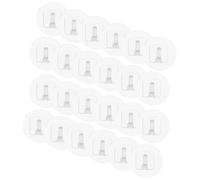 Didiseaon Plastic Sticky Hooks Convenient to Install with Strong Adhesive 20 Pcs for Wall Simple Shape, Wide Uses for Bathroom and Home Organisation