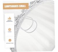 Didiseaon Pleated Lamp Shade Replacement Cloth Cover for Indoor Chandeliers and Wall Lamps Easy Clamp Installation Dust-Resistant Vintage Style with Silver Edge Trim Elegant Fabric Light