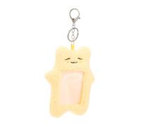 Didiseaon Plush Card Holder for Id and Photo Cards Cartoon Animal Design Portable Keychain Plush Cover for Student Badge Holder and Everyday Use