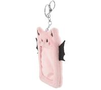 Didiseaon Plush Devil Wings Badge Holder Keyring with Visible Design Lightweight Card Sleeve for School Cards for Employees and Office Staff