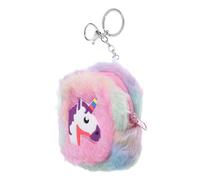 Didiseaon Plush Unicorn Coin Purse Zipper Change Wallet Pouch with Keychain Small Soft Wallet for Girls Cute Kawaii Accessory for Pocket and Travel