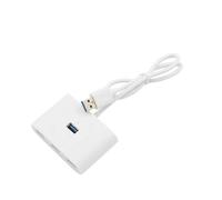 Didiseaon Port USB Hub with External Power Supply Port Portable Data Expansion Splitter for PC Laptop High-speed USB Compatible with Windows White