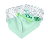 Didiseaon Portable Birdcage Portable Hamster Cage Parakeet Cage Feeder for Outdoors Hamster Cages Pet Cage Bird Cage for Cockatiels Hanging Bird Cage Bird Carrier Bag Parrot Light Green Iron