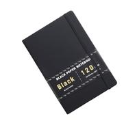 Didiseaon Portable Black Paper Notebook Pages DIY Blank Journal for Artistic Sketches Daily Notes Handcraft Supply Compact for Creative Drawing and Personal Journaling