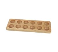 Didiseaon Portable Egg Tray Holder Wooden Egg Storage for Fridge Kitchen Counter Sturdy Simple Style