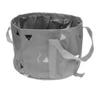 Didiseaon Portable Foldable Bucket with Handle 10l Grey Triangle Collapsible Wash Basin for Camping Hiking Outdoor Water Storage and Foot Soaking