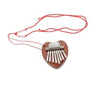 Didiseaon Portable Heart Kalimba Keys Thumb Piano for Beginners Lightweight Wooden Finger Instrument with Sound for Adults for Parties and Performances
