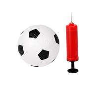Didiseaon Portable Inflatable Football Training Set with Plastic Doors and Ball Black and White Soccer for Outdoor Practice and Interaction Includes Inflator and Collapsible Goals