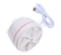 Didiseaon Portable Mini Ultrasonic Washing Machine White, Foldable Turbine Washer for Socks and Underwear, Travel Clothes Cleaner for Home and Small Spaces