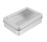 Didiseaon Portable Silver Iron Dice Case with Foam Liner, Compact Square Dice Organizer Box to Protect Small Crystal and Fragile Crafts from Scratching