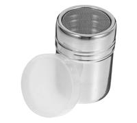 Didiseaon Portable Stainless Steel Powder Shaker with Fine Mesh Screen for Sugar Cocoa Chocolate and Spices Compact Non-Magnetic Dispenser for Cappuccino Latte Baking and Cooking