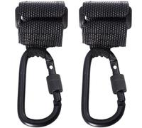 Didiseaon Pram Hooks Increases Storage Space for Shopping 2pcs Stroller Clips with Alloy and Pu Material, Non-Slip Diaper Bags Holder Random Color Fits Stroller and Shopping Cart Handles