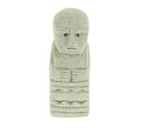 Didiseaon Primitive Stone Sculpture for Garden and Home Decor Artistic Carved Stone Figurine Featuring a Man's Face Timeless Outdoor Ornament for Desk or Aquarium Display