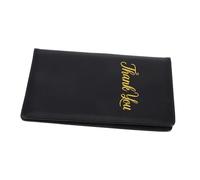 Didiseaon PU Receipt Holder for Restaurants Guest Check Card Holder Tray Professional Black Bill Presenter for Waiters and Servers Versatile Tip Folder for Cafes Bars Fast Food Use