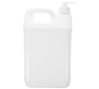 Didiseaon Pump Bottle Dispenser 5l with Refillable 5000ml Capacity and Mechanical Spring for Easy Soap Lotion Dispensing, White Hdpe Chemical Container for Cosmetics Holders and Plastic