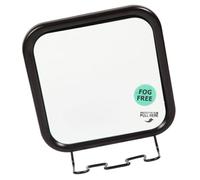 Didiseaon Punch-free Wall-mounted Bathroom Mirror with Suction Cup, Black Rectangular Fogless Vanity Mirror for Shower and Makeup
