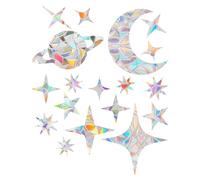 Didiseaon PVC Prism Window Cling Decorative Glass Covering Film with Static Cling Feature Silver Lovely Shapes Window Sticker for Anti-Collision Bird Protection