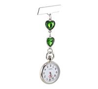 Didiseaon Quartz Hanging Pocket Watch with Peach Heart Design Clip-on Fob Watch for Nurses and Students with Precise Timekeeping
