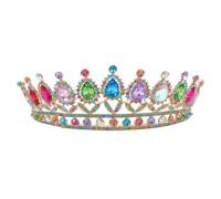 Didiseaon Queen Crown Wedding Tiaras for Women Glass Crystal Bridal Headpiece Elegant Hair Accessories for Birthday Cosplay and Party Costumes Lightweight and Dazzling Design