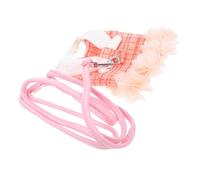 Didiseaon Rabbit Harness with Leash and Adorable Bunny Vest, Lightweight Soft Fabric Orange S Size, Outdoor Walking Harness for Small Pet Rabbits and Dwarf Bunny Accessories