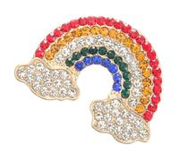 Didiseaon Rainbow Brooch Fashionable Alloy Decorative Breast Pin Creative Clothes Badge for Girls Novelty Brooches for Clothing