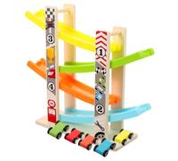 Didiseaon Rainbow Color Inertia Track Gliding for Smooth Car Ramp Plaything for Early Education Interactive S Encouraging Cooperation and Hand-eye Coordination