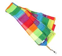 Didiseaon Rainbow Kite Tail Accessory 15 Meters Long Rainbow Ribbon Streamer Made of Sturdy Chemical Fabric with Connector Hook to Increase Kite Flight Stability