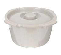 Didiseaon Raised Toilet Seat for The Elderly with Lid Design, Drop-Resistant Plastic Potty Seat, Easy to Move and Bearing 80kg, Suitable for Hotel and Travel Use