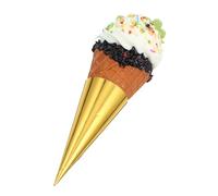 Didiseaon Realistic Artificial Ice Cream Cone Model for Photography Props Lifelike Simulated Ice Cream Display and Toy Sweet Stores Pvc Fake Dessert Decoration
