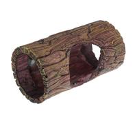 Didiseaon Realistic Resin Lizard Hideout Suction Cup, Bark Log Shape Protective Shelter for Geckos and Lizards, Aquarium Fish Tank Accessories Detailed Artistic Workmanship for Indoor Style