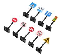 Didiseaon Realistic Traffic Sign Building Blocks Miniature Road Signs and Traffic Lights for Educational DIY City Street and Railway Scene to Boost Creativity and Imagination