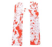 Didiseaon Realistic with Easy Maintenance Blood Splattered Gloves for Halloween Cosplay, Cloth Material Accessory for Scary Bloody Costume Parties and Cosplay Events