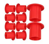 Didiseaon Rebar Caps Pp Material Construction Sites Red for Mushroom 12 Pcs and Lightweight Sturdy Longevity, Safety Protection Covers Roadworks for Rebar Stakes and Poles