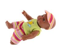 Didiseaon Reborn Vinyl Doll Soft Full Body Realistic Black Newborn Portable Collectible with Detailed Craftsmanship for Boys