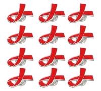Didiseaon Red Ribbon Awareness Brooch Pins with Sturdy Build for Women 25pcs Zinc Alloy Material Elegant Design, for Health Associations and Organizational Use on Clothing and Jackets