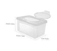Didiseaon Refillable Wipes Dispenser Box with Transparent Lid Ergonomic Wide-mouth Wipe Container for Bathroom and Bedroom Reusable Storage Case