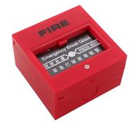 Didiseaon Resettable Manual Fire Alarm Call Point Button 809R Red with Bilingual Label for Home Office Emergency Safety System Fire Siren Station