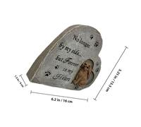 Didiseaon Resin Dog Memorial Statue Heart-shaped Pet Grave Stone for Garden Outdoor Pet Remembrance Ornament Stable and Weather-resistant Tribute for Dog Loss