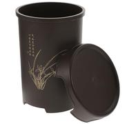 Didiseaon Resin Orchid Flower Plant Pot Collects Excess Water Decorative Modern Appearance Breathable Planter with Holes and Air Flow with Saucer for Indoor Plants for Home Use