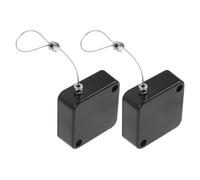Didiseaon Retractable Cable Tether Lock with Telescopic Design 2pcs with Steel Wire for Anti-Theft Display Items Case and Electronic Products for Retail Environments